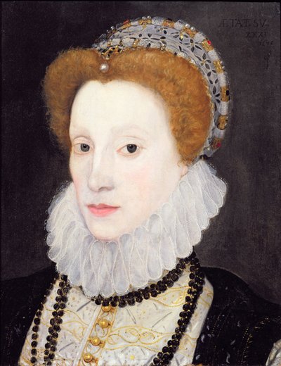 Portret van een vrouw (vermoedelijk Elizabeth I), 1576 door George Gower